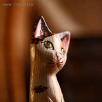 Сувенир дерево "Котёнок" 12х5х2,5см