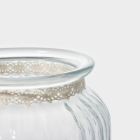 Банка стеклянная для хранения сыпучих продуктов Доляна &laquo;Пляж&raquo;, 600 мл, 11&times;12,5 см, с керамической крышкой