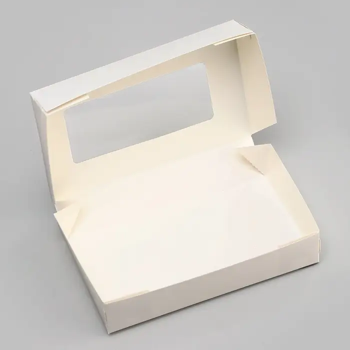 Контейнер на вынос, с окном, белый, 20&times;12&times;4 см