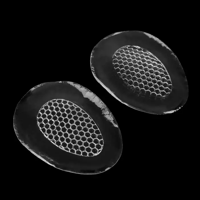 Полустельки для обуви, с протектором, силиконовые, 8.5&times;6.7 см, пара, прозрачные