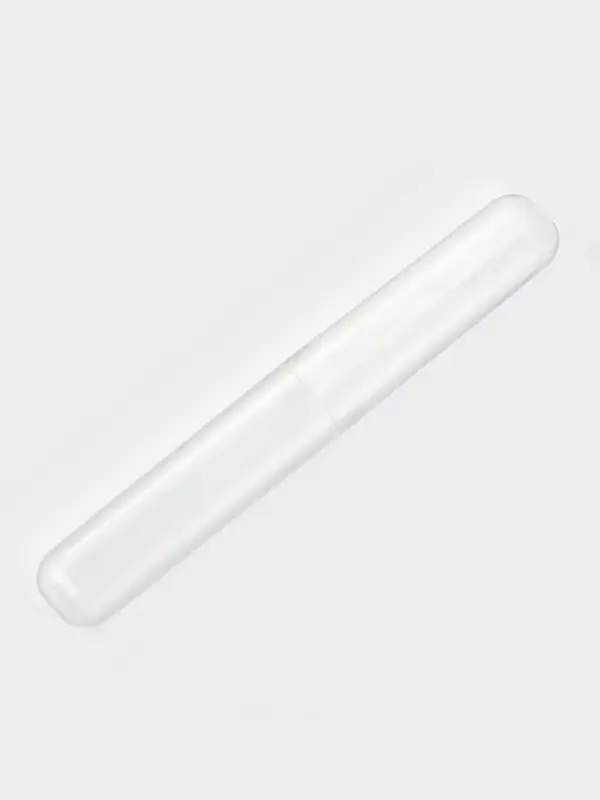 Футляр для зубной щетки, пластик, 19&times;2.5&times;2 см, прозрачный