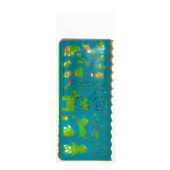 Набор пластиковых трафаретов "Фигурки", 4 штуки, МИКС