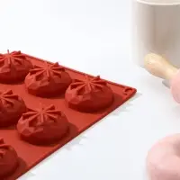 Форма для выпечки Доляна &laquo;Кристалл&raquo;, силикон, 12 ячеек, 29&times;17&times;2,2 см, d=4,5 см, цвет коричневый