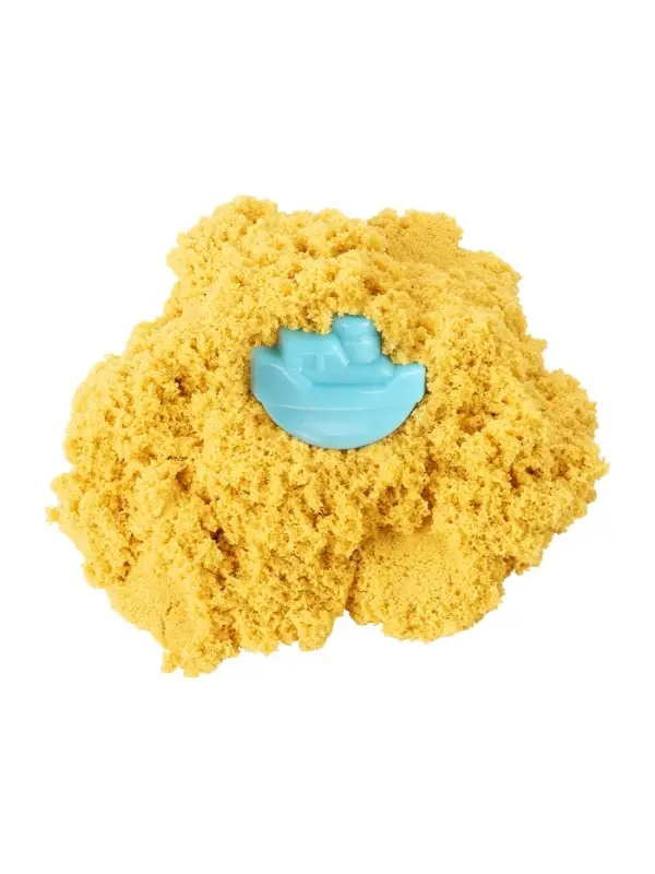 Игрушки в наборе ТМ "Космический песок" жёлтый + формочка 150 г. Пакет.