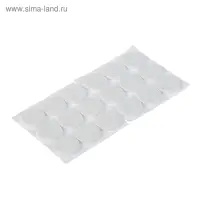 Накладка мебельная круглая ТУНДРА, d=25 мм, 18 шт., полимерная, белая