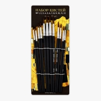 Кисть для рисования, набор пони круглые, 12 шт. № 1,2,3,4,5,6,7,8,9,10,11,12&laquo;Климт&raquo;