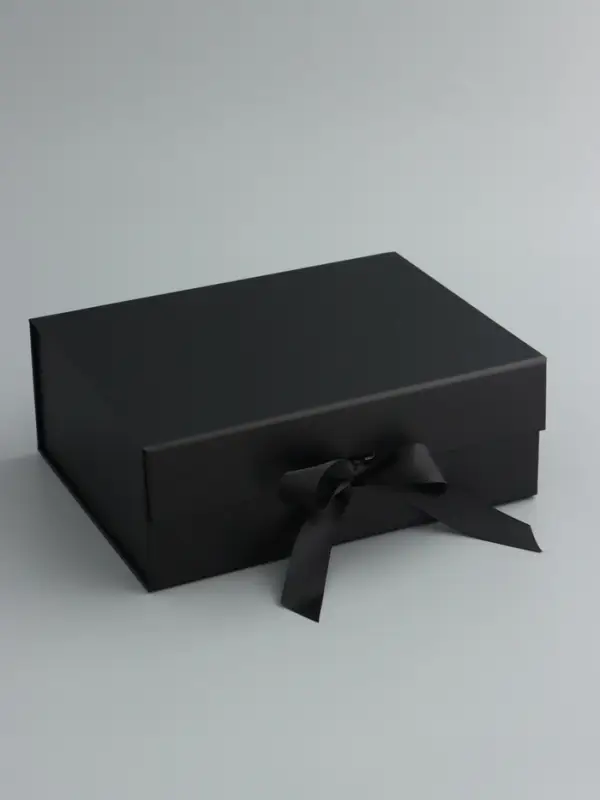 Коробка подарочная с бантом складная 29 х 22 х 10,5 см Черная