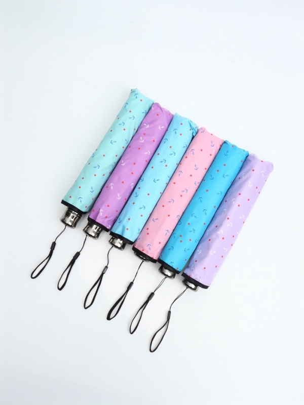 Зонт механический &laquo;Моряк&raquo;, эпонж, 4 сложения, 7 спиц, R = 49/54 см, D = 108 см, цвет МИКС