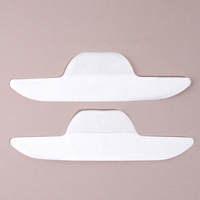 Защитные вкладыши от пота и загрязнений, набор - 10 шт, на клеевой основе, 24,7 &times; 6,8 &times; 0,1 см, цвет бежевый