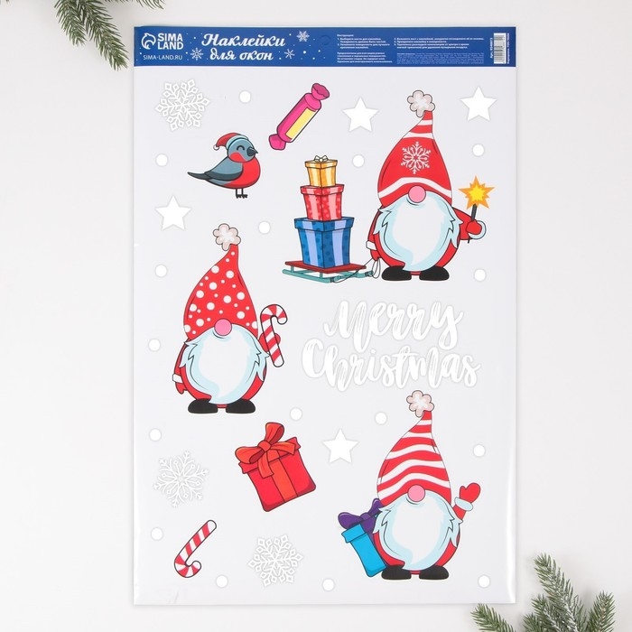 Наклейки витражные &laquo;Новогодние&raquo;, 33 х 50,5 см