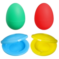 Набор погремушек &laquo;Перкуссионные маракасы: яички, кастаньеты&raquo;, 4 шт., цвет МИКС, Крошка Я