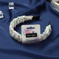 Ободок для волос "Браун" элегия, 2,5 см, бежевый