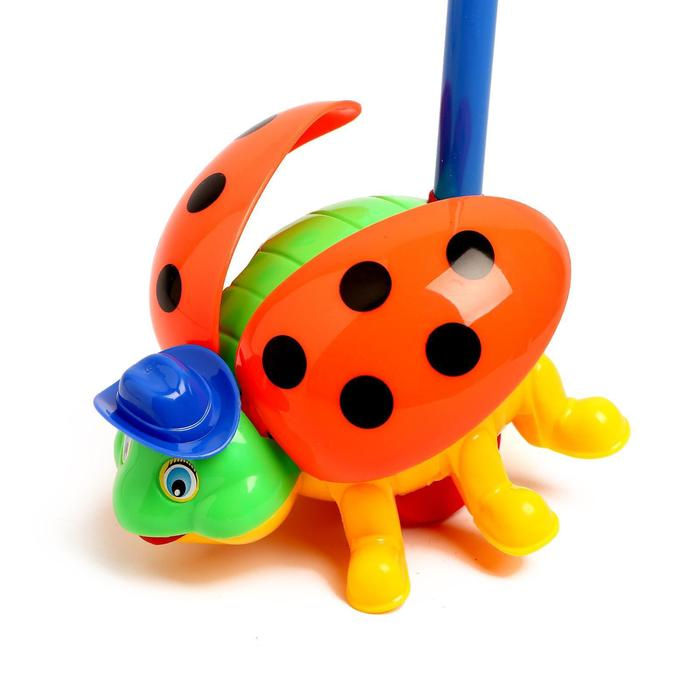 Каталка &laquo;Жучок&raquo;, на палочке, цвета МИКС