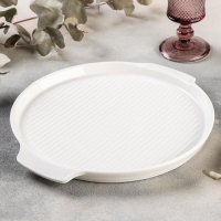 Блюдо фарфоровое для запекания круглое Magistro &laquo;Бланш&raquo;, d=27 см, цвет белый