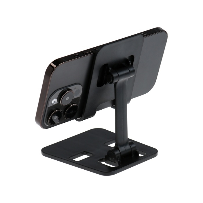 Подставка для телефона Luazon, складная, регулируемая, резиновые вставки, чёрная