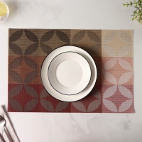 Салфетка сервировочная на стол Доляна &laquo;Пики&raquo;, 45&times;30 см, цвет красный