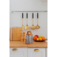 Тёрка шестигранная Доляна &laquo;Деревушка&raquo;, 14,5&times;11&times;23 см, цвет коричневый