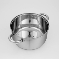 Кастрюля из нержавеющей стали Доляна &laquo;Гретте&raquo;, 4,2 л, d=22 см, с крышкой, капсульное дно, индукция