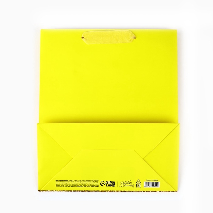 Пакет ламинированный вертикальный &laquo;С Днём рождения&raquo;, глиттер, ML 23 х 27 х 11.5 см