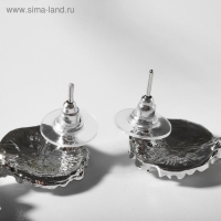 Серьги металл &laquo;Карибы&raquo; прямоугольные, цвет серебро