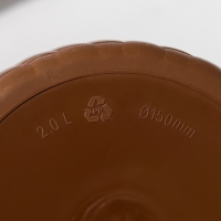 Горшок для цветов с поддоном &laquo;Ротанг&raquo;, 2 л, цвет тёмно-коричневый