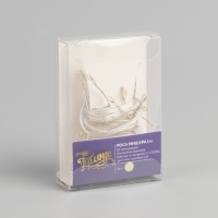 Гирлянда &laquo;Мишура&raquo; 1 м роса, IP20, серебристая нить, 20 LED, батарейки CR2032х2 (в комплекте), свечение тёплое белое