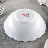 Салатник Доляна &laquo;Лист папоротника&raquo;, 430 мл, d=15,5 см, стеклокерамика