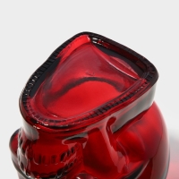 Бутылка стеклянная &laquo;Череп&raquo;, 0,77 л, цвет красный