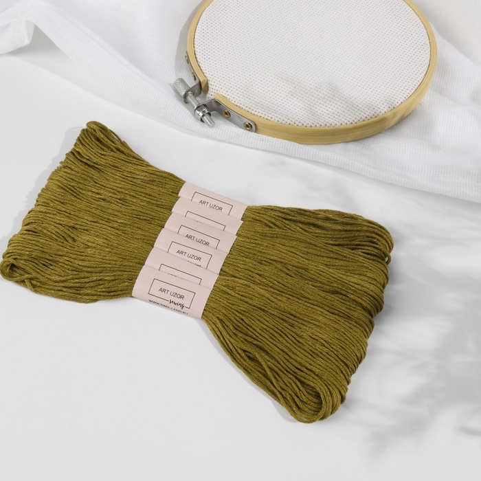 Набор ниток мулине №831, 8 &plusmn; 1 м, 6 шт, цвет оливковый