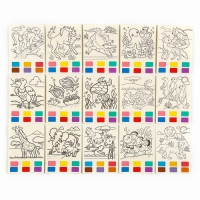 Водная раскраска &laquo;Животные&raquo;, с кисточкой и мольбертом, виды МИКС