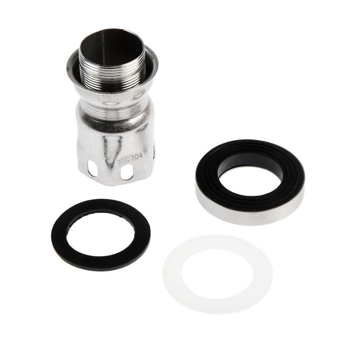 Смеситель для раковины Accoona A96103, однорычажный, с гайкой, нержавеющая сталь, сатин