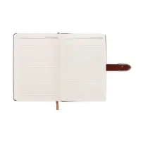 Ежедневник недатированный формат А5, с хлястиком, 112л, линия, пвх, Коричневый