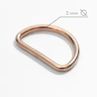 Полукольца для сумок, d=20 мм, толщина - 2 мм, 10 шт., цвет золотой