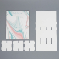 Коробка под 8 конфет и шоколад с ячейками, кондитерская упаковка, &laquo;Флюид&raquo; 18 х 18 х 4 см