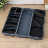 Лоток для столовых приборов и ножей, 40&times;40&times;5,1см, 7 отделений