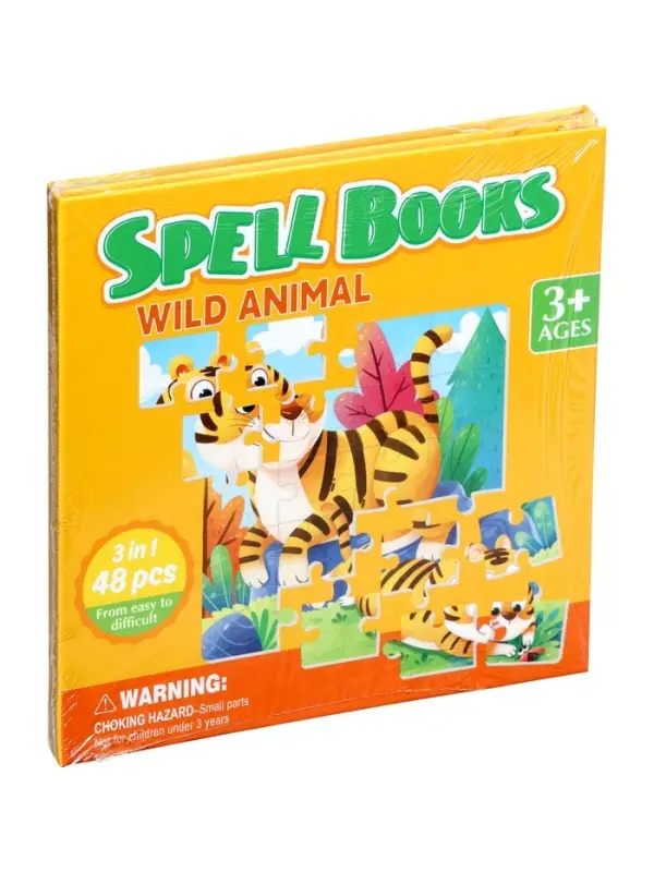 Книжка-деревяшка пазл "Животные"