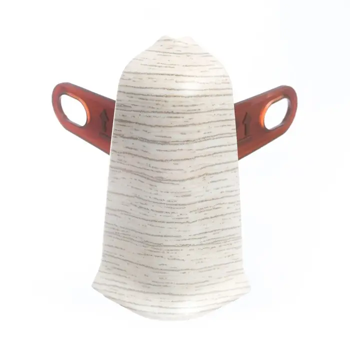 Угол наружный (внешний) &laquo;Деконика&raquo;, с крепежом для плинтуса, 55 мм, 253 ясень серый