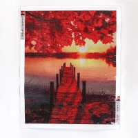 Алмазная мозаика с полным заполнением на холсте &laquo;Закат&raquo;, 40 х 50 см