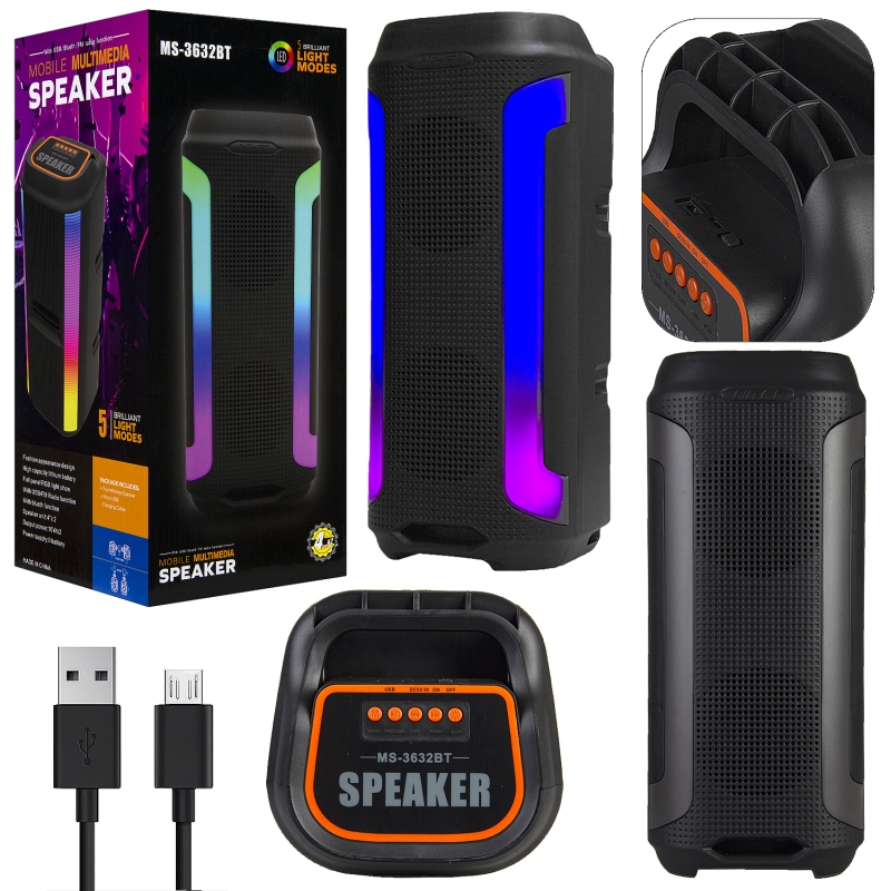 Портативная беспроводная колонка MS-3632BT (12шт/кор)