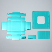 Коробка для конфет, кондитерская упаковка, 4 ячейки, &laquo;Голубая&raquo;, 10.5 х 10.5 х 3.5 см