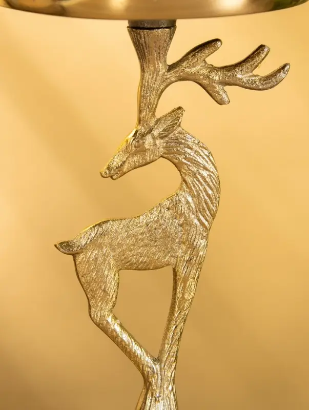 Подсвечник "Зимняя сказка" 10х10х17,5 см, алюминий, золотой