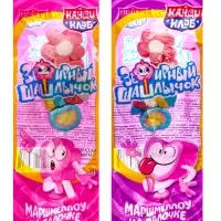 Зефир "Зефирный шашлычок", на палочке в банке, 12 г