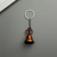 Брелок металл "Колокольчик - влюблённые в сердце" МИКС 4,9х2,8х2,8 см