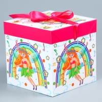Коробка подарочная самосборная &laquo;Детская&raquo; Фея 15&times;15&times;15 см