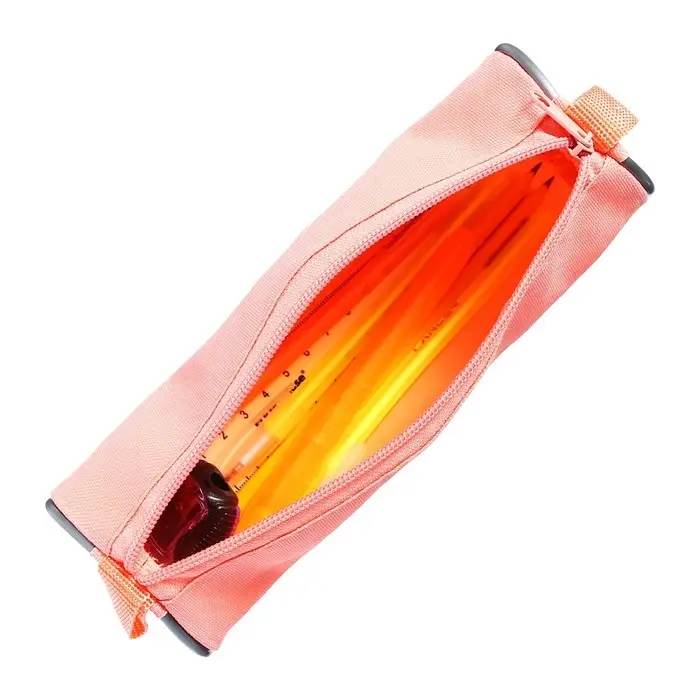 Набор канцелярский 10 предметов (Пенал-тубус 65&times;210 мм, ручки 4 штуки цвет синий, линейка 15 см, точилка, карандаш 2 штуки, текстовыделитель), персиковый