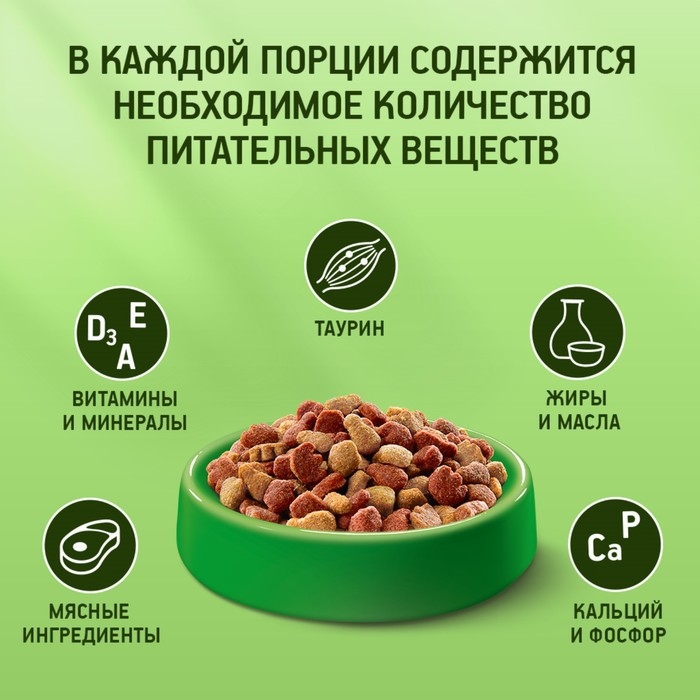 Сухой корм KiteKat "Мясной пир" для кошек, 350г