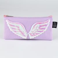 Пенал школьный текстильный &laquo;С крыльями&raquo;, 21&times;10 см