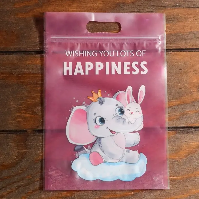 Пакет подарочный, с zip-lock застежкой, 15 х 22 см, МИКС