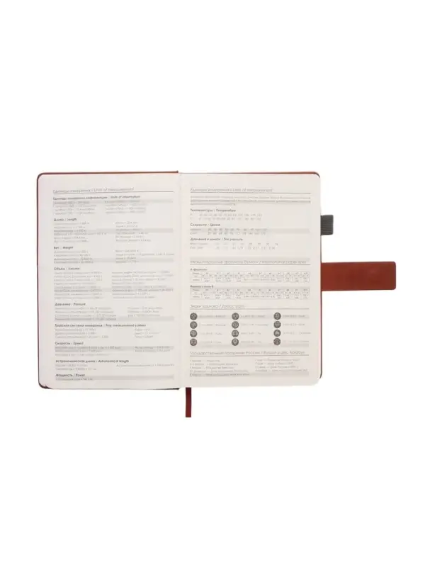 Ежедневник недатированный формат А5, с хлястиком, 128л, линия, пвх, Коричневый