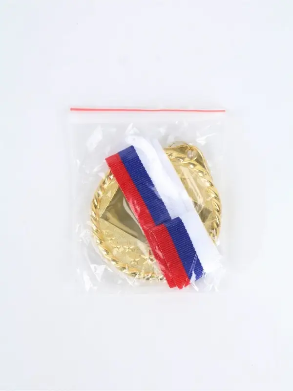 Медаль под нанесение 050, диам. 7 см. Цвет зол. С лентой